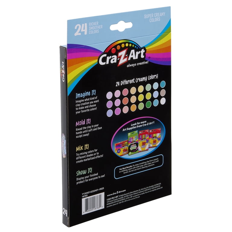 Cra-Z-Art Modeling Clay Creamy Pastel Colors, 24 Colors - Walmart.com