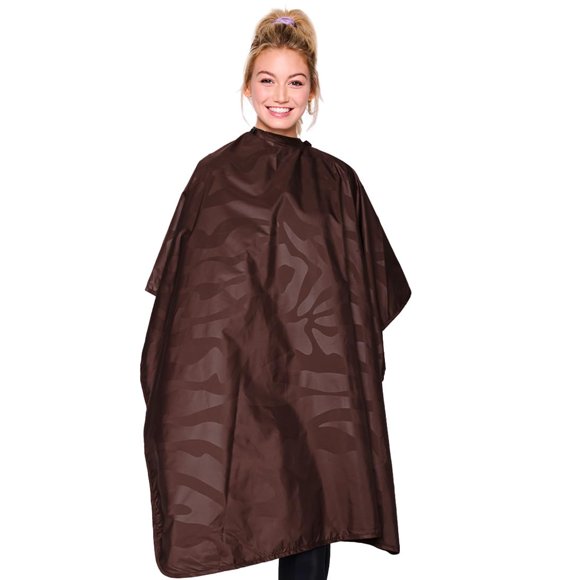 Betty Dain Capa de peinado multiuso a prueba de lejía Material que defiende contra las manchas de lejía A prueba de color A prueba de químicos Impermeable Ligero Nylon en relieve Marrón
