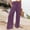 Purple, variant on 2024 Summer High Waisted Cotton Linen Palazzo Pants for Women - Wide Leg Casual Solid Lounge Trousers with Pockets