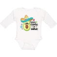 thumbnail image 3 of Inktastic Happy Cinco de Mayo Avocado in Sombrero Boys or Girls Long Sleeve Baby Bodysuit, 3 of 5