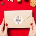 thumbnail image 4 of Rollo de pegatinas navideñas, 500 etiquetas navideñas redondas, varios diseños, decoración de regalo navideño, 4 of 5