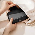 thumbnail image 3 of Portable Travel Minimalist Jewelry Box - Compact Storage Case for Rings, Necklaces/Earrings, Durable Hard-Shell Jewelry Organizer for Travel & Daily Use, Perfect for Jewelry Lovers, 6*4*2in, Black, 3 of 7
