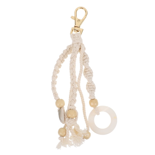 KAKOWELY llavero retro con borlas para colgar en el bolso, tejido a mano, adorno para bolso, colgante para llave.
