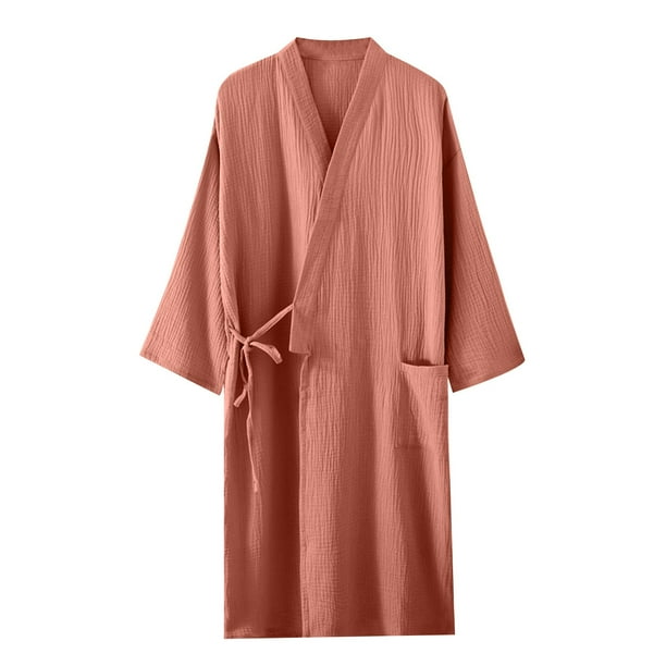 Camisón largo de moda para mujer, bata de baño alargada, abrigada, de manga larga, con bolsillo