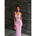 thumbnail image 6 of European and American women's fashion sexy strap long dress, feminine seaside vacation style summer twisted hollow dress, 6 of 7