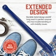 thumbnail image 3 of Red Moose 16” Extra Long Shoe Horn Solid Metal Shoe Helper Shoe Accessories, Cobalt, 3 of 5