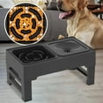 thumbnail image 3 of Tazón de Comida para Gatitos Sunnimix Cuencos dobles para perros negro, 3 of 7