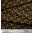 thumbnail image 3 of Soimoi Brown Heavy Canvas Fabric Artistic Flower Damask Fabric Prints By Yard 58 Inch Wide, 3 of 3