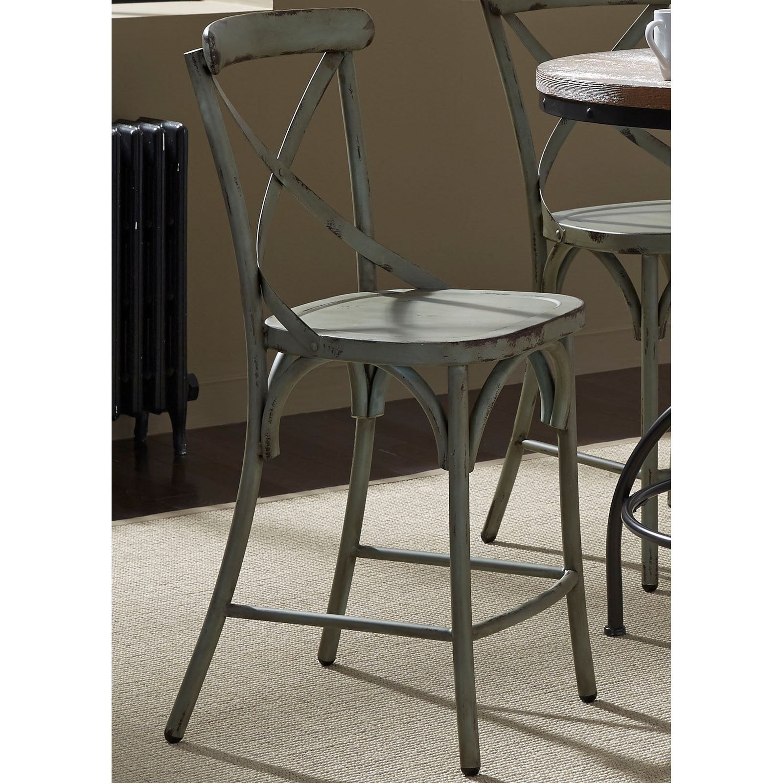 Liberty Furniture Industries Vintage Dining Series X Back Counter Height Stool - Set of 2 