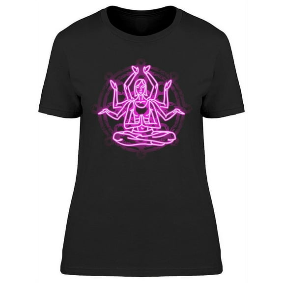 Astral Yoga Neon Design T-Shirt Women -Image by Shutterstock, Female XX-Large