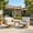 3 Pcs, variant on 3-Piece 2 Patio Swivel Chairs & 1 Aluminum Side Table, Outdoor Chat Sets with Cushions