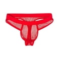 thumbnail image 6 of SGFCWSX Men's Sheer Mesh Briefs** Red L, 6 of 7