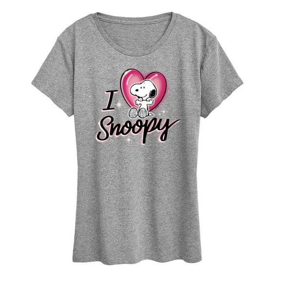 Peanuts - I Heart Snoopy - Women's Short Sleeve Graphic T-Shirt