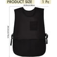 thumbnail image 2 of Barber Apron Vest Black 3 Pocket Apron with Sleeveless Adjustable Water Oil Resistant Velvet Machine Washable Tool Accessories, 2 of 7