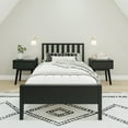 thumbnail image 2 of Max & Lily Scandinavian Twin Bed Frame, Solid Wood Platform Bed with Headboard, 2 of 7