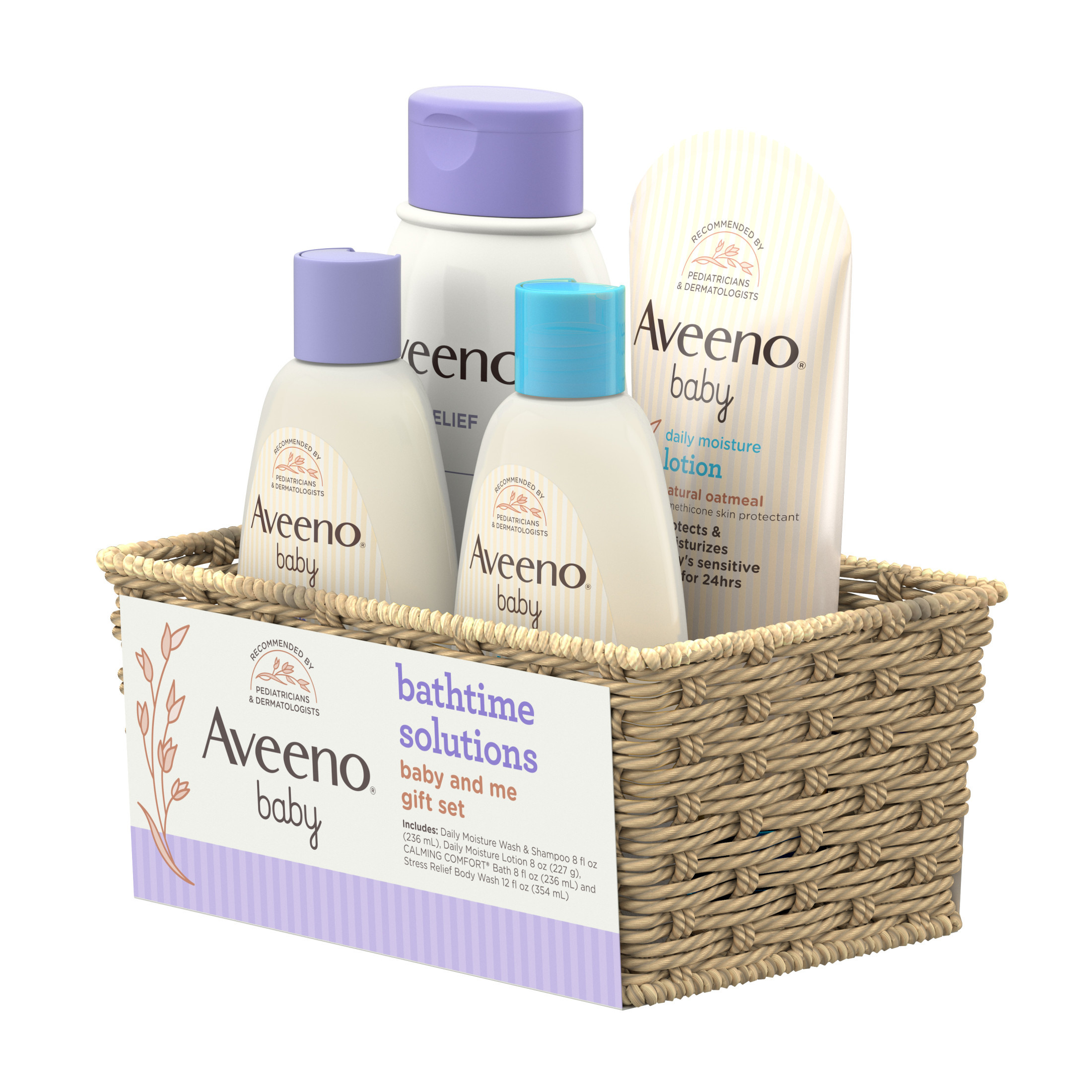 Aveeno Baby Daily Bathtime Solutions Baby & Me Gift Set, 4 items - image 5 of 9