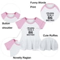 thumbnail image 2 of I'm Going to be a Big brother Funny Dresses For Baby, Newborn Babies Skirts, Infant Princess Dress, 0-24M Kids Graphic Clothes (Pink Raglan Dresses, 0-6 Months), 2 of 5