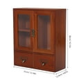 thumbnail image 2 of FESTFENDS Wooden Bedside Storage Cabinet Brown 1Set 14.2x12.2x4.9in Home Wall Cabinet Vintage Style, 2 of 8
