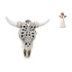 thumbnail image 1 of Escultura Tribal De Cabeza De Toro Y ángel Querubín De Resina, Figura Colgante De Pared, Decoración Artística Para Oficina, Granja, Dormitorio, Sala De Estar, Regalo, 1 of 8