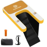 Danrelax 47 x 32 x 6 Inflatable Dog Boat Ramp with Claw-Friendly EVA Floating Ladder for Pets up to 220 lb  Non-Slip Pool, Dock & Boat Ramp