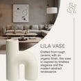 thumbnail image 2 of Villa Moda Lila Abstract Sculptural Decorative Modern Vase, White, 2 of 7