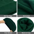 thumbnail image 6 of EINSKEY Knit Cuffed Lined Beanie, 2-Pack Skull Cap Beanie Stocking Hats For Men Women Fall Winter - Black Green, 6 of 8