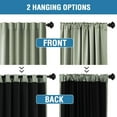 thumbnail image 3 of Turquoize Classic 100% Blackout Curtains, Sage Solid, 52 x 63 Inches, 2 Panels, 3 of 5
