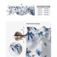 thumbnail image 4 of Tie Up Valance Curtain for Kitchen,Thanksgiving Pumpkin Maple Leaf Branches Rod Pocket Short Curtains Adjustable Tie-Up Shade Valances,Watercolor Blue Window Treatment for Bathroom Living Room, 4 of 8