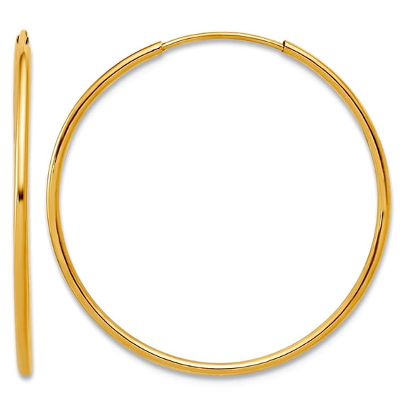 1/20 14k Gold Filled 1x25mm Endless Hoop Earrings 25x25mm Wide 1mm Thick Hoop Earring for Women