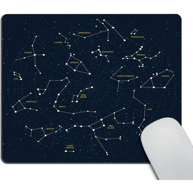 Sky Map Constellations Mouse Pad Custom NonSlip Rubber Gaming Mouse Pad Rectangle Design Ideal for Computer & Laptop Users Add a Heavenly Touch to Your Desk