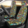 thumbnail image 2 of Fuzoiu Color Summer Print Seat Covers Set, Car Seat Covers Front Seats, Car Seat Protector, Car Seat Cushion, Seat Covers Carseat Cover Universal Fit for Most Cars, 2 of 7