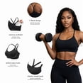 thumbnail image 3 of LOUMILEO Women's Sports Bras Y Back Padded Racerback Low Impact Spaghetti Thin Strap Workout Yoga Top, 3 of 8