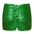 thumbnail image 3 of iixpin Sparkly Dance Shorts for Girls Sequins Dancing Bottoms Tumbling Booty Shorts Yoga Sports Activewear Green 145-160/16, 3 of 7