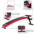 thumbnail image 2 of Banc de Musculation Pliant SuperFit, Réglable, Planche Assise, Entraînement, Banc Incliné, Rouge, 2 of 10