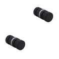 thumbnail image 4 of Advancent aleación de aluminio back-to-back perilla de la puerta de un solo vidrio empuje la manija de la ducha gabinete herrajes para muebles L/Negro 2piezas, 4 of 6