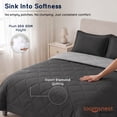 thumbnail image 5 of Loomsnest 2-Piece Twin Comforter Set, All Season Duvet Insert, Soft, Lightweight, Diamond Stitched, Reversible Down Alternative Comforter (Light Gray & Dark Gray), 5 of 7