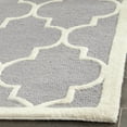 thumbnail image 3 of SAFAVIEH Cambridge Kevin Geometric Wool Area Rug, Silver/Ivory, 10' x 14', 3 of 7