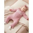thumbnail image 4 of RUINIXCW Baby Girl Little Sister Outfit Newborn Baby Girl Hospital Coming Home Outfit Waffled Romper Infant Baby Girls Fall Winter Clothes Long Sleeve Jumpsuit Headband Set, 4 of 9