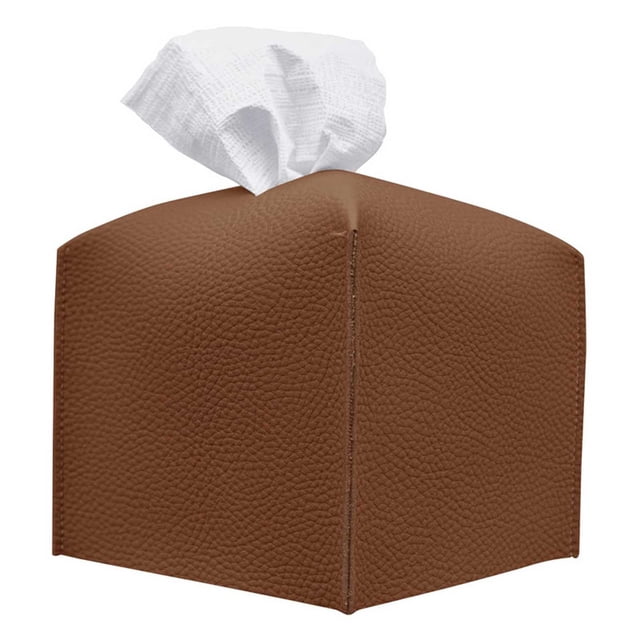 Autumn Clearance Leather Tissue Box Cover Leather Tissue Box Organizer Holder For Home Living Room Table