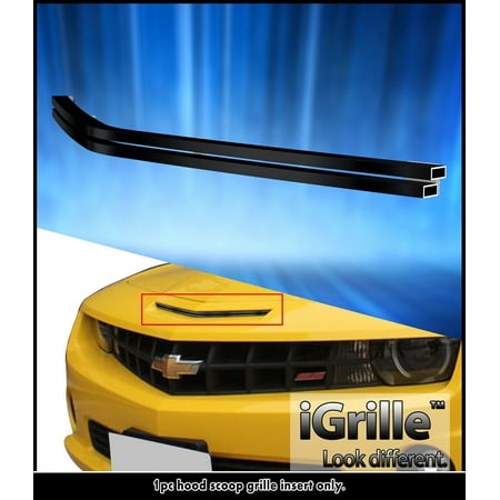Steel Hood Scoops - Fits 2010-2013 Chevy Camaro Hood Scoop Black Stainless Steel Billet Grille