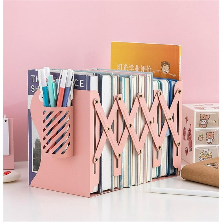 Adjustable Bookend Binder Holder, Happon Book End for Heavy Books