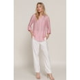 thumbnail image 2 of Long Slv Split Round Neck Stripe Woven Shirt, 2 of 5