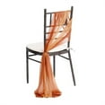 thumbnail image 4 of Wedding Chair Sashes Cover Aisle Decorations,2 Pcs Draping Fabric for Ceremony Reception,Burnt Orange & Orange Clay Chair Decor for Weeding,Church, 4 of 6