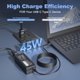 thumbnail image 2 of 45W USB C Laptop Charger for Dell chromebook, Spectre X360,Lenovo ThinkPad, Yoga, Hp Chromebook,Latitude, Acer, Asus, Samsung, Google Series Universal Chromebook AC Power Cord, 2 of 5
