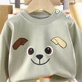 thumbnail image 5 of TOWED22 Toddler Baby Boys Fall Clothes Set Stripe Embroidery Long Sleeve Sweatshirt Pullover Tops & Pants Outfits Size:4-5 Y,Color:AG, 5 of 5