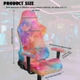 thumbnail image 4 of TSOVTHRID Star Colorful Watercolor Print 4 Pieces Gaming Chair Cover with Armrest Slipcovers Stretchable Machine Washable Computer Chair Seat Slipcovers Cat Scratch Proof, 4 of 7
