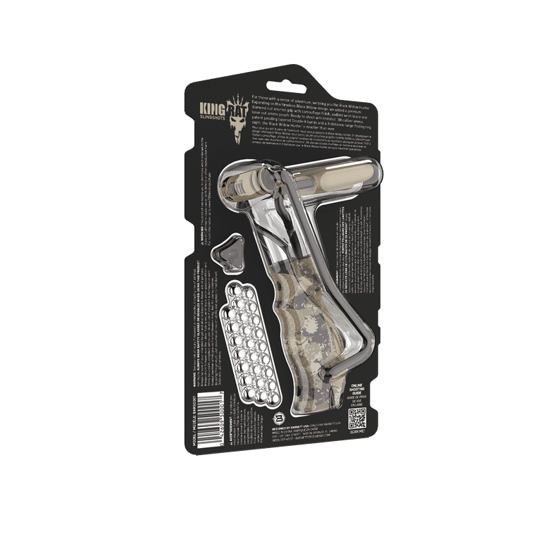 Barnett King Rat Black Widow Hunter Slingshot with Premium