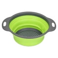 thumbnail image 4 of Fruit Colander, Abrasion Resistance Retractable Heat Resistant Washing Basket Save Space With Handle For Kitchen For Restaurant Green Small, 4 of 8