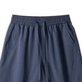 thumbnail image 6 of Ndbuld Dickies Shorts for Men Men's Casual Fashion Solid Color Elastic Waist Pocket Outdoor Sports Shorts Pants Navy M, 6 of 6