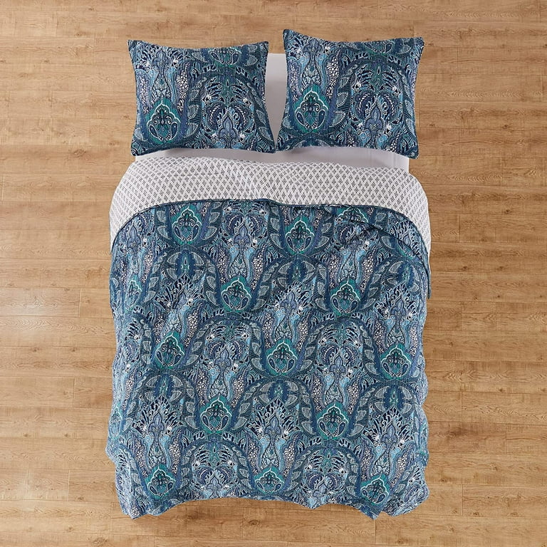 Navy and 2024 teal quilt
